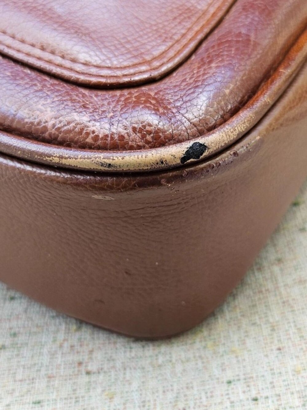 Vintage Liz Claiborne Women Purse Handbag Brown Leather Shoulder Bag - Picture 9 of 12